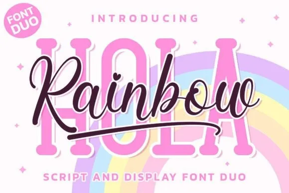 Hola Rainbow Duo Font