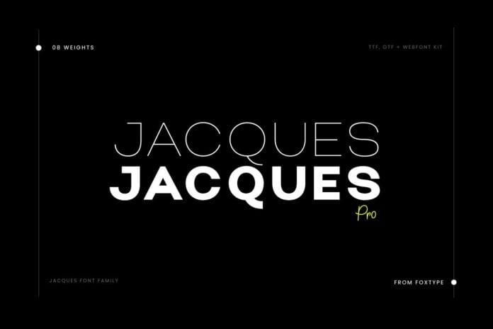 Jacques Pro Display Typeface