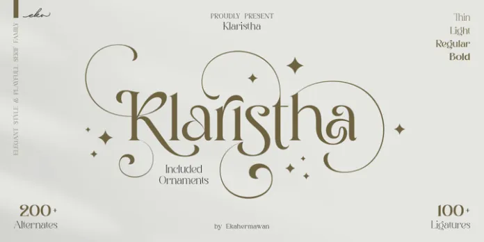 Klaristha Font Family