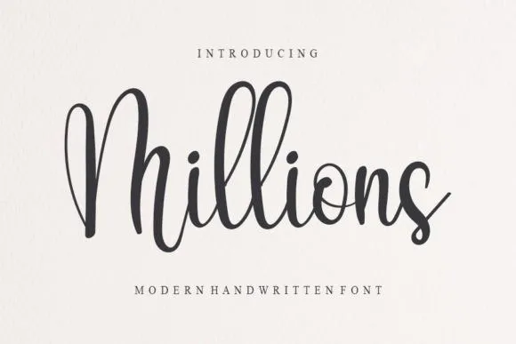 Millions Modern Handwritten Font
