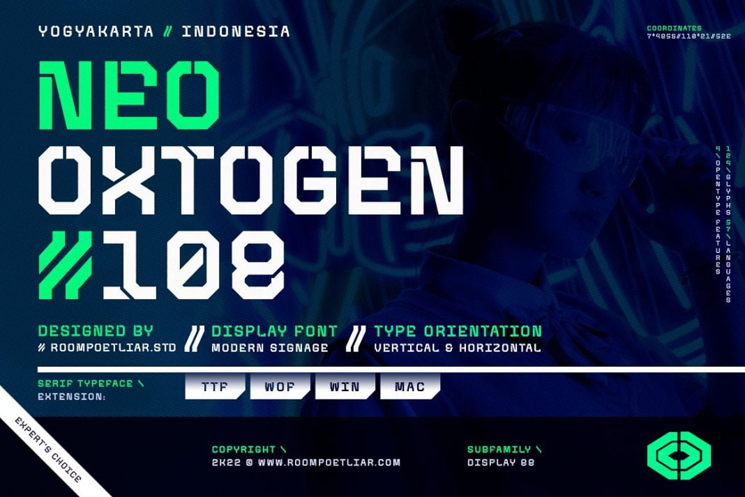 Neo-Oxtogen 108 Display Font