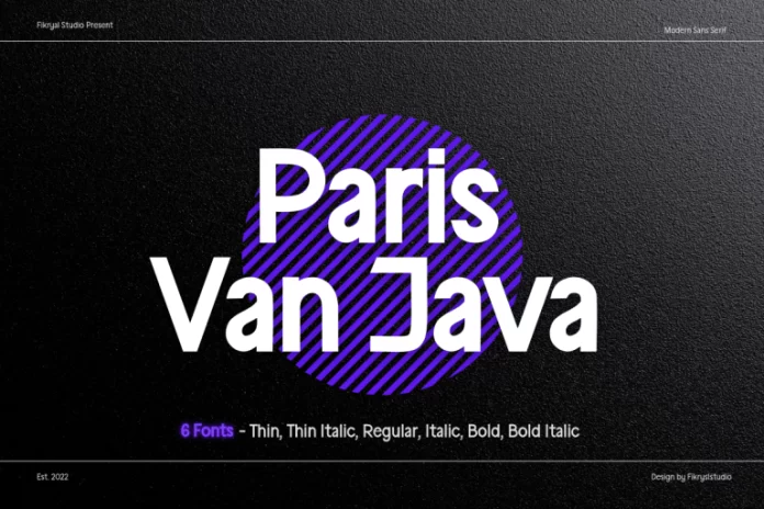 Paris Van Java Font Family