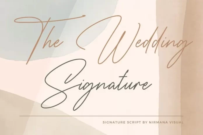 The Wedding Signature Font