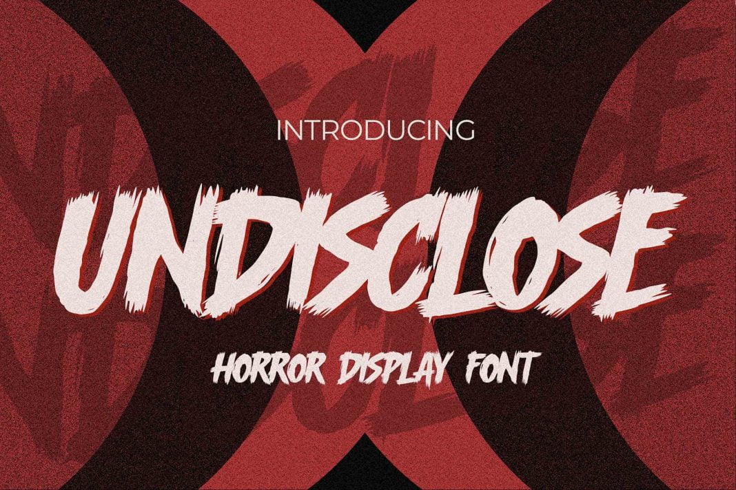 UNDISCLOSE Horror Display Font