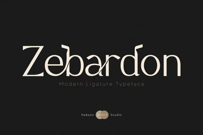 Zebardon Modern Ligature Font