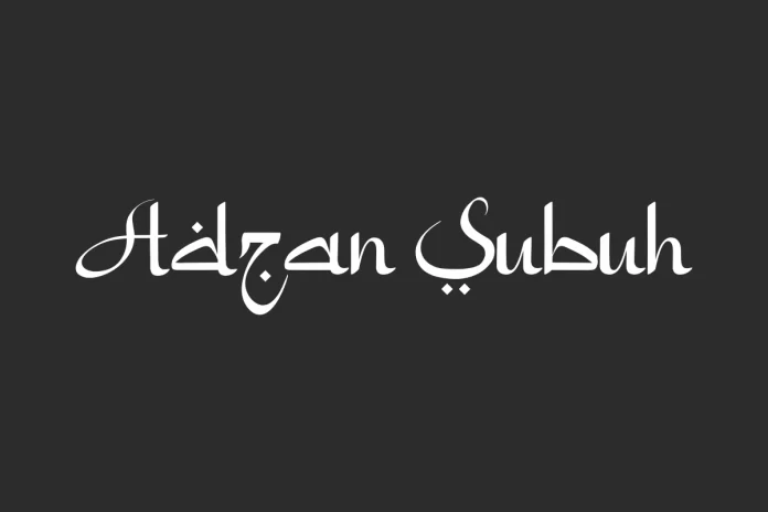 Adzan Subuh Font