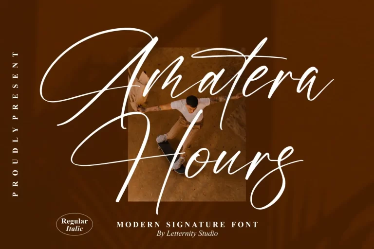Amatera Hours Font