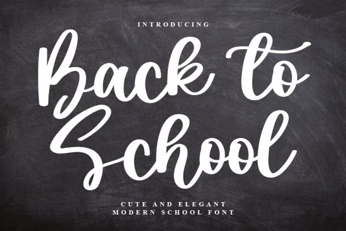 Back To School Font