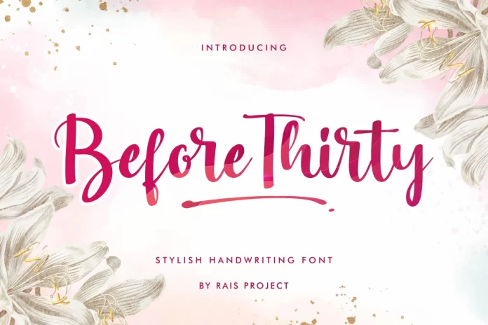 Before Thirty Font