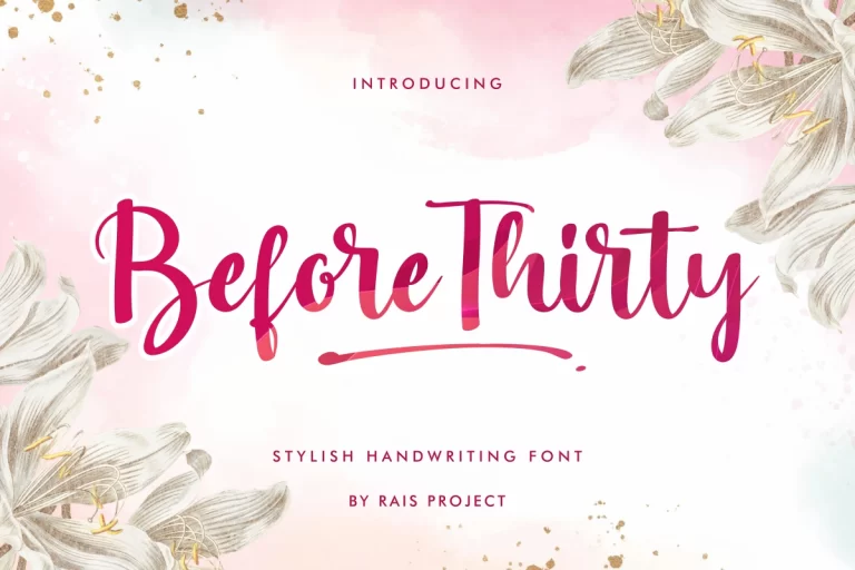 Before Thirty Font