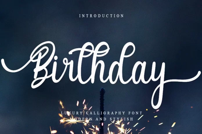 Birthday Calligraphy Typeface