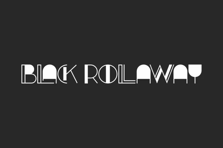 Black Rollaway Font