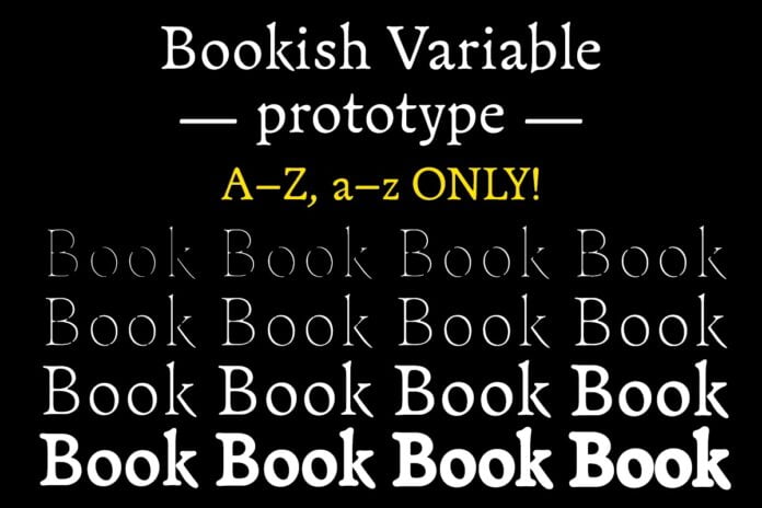 Bookish Variable Font