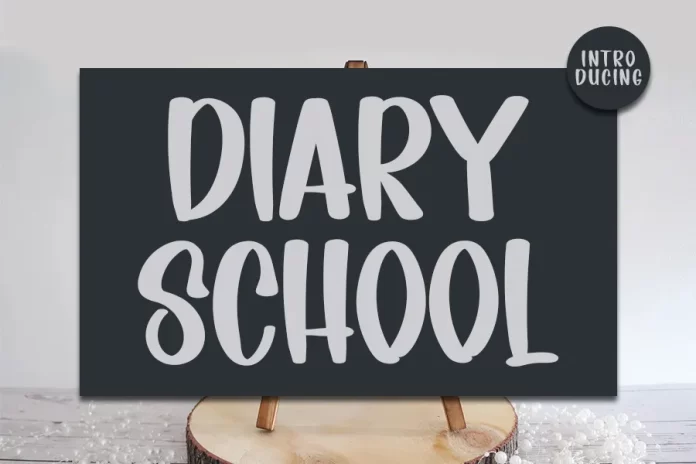 DIARY SCHOOL Font