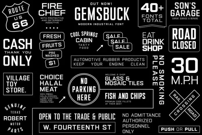 Gemsbuck Font