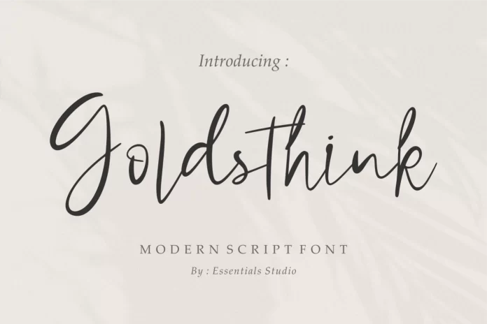 Goldsthink Font