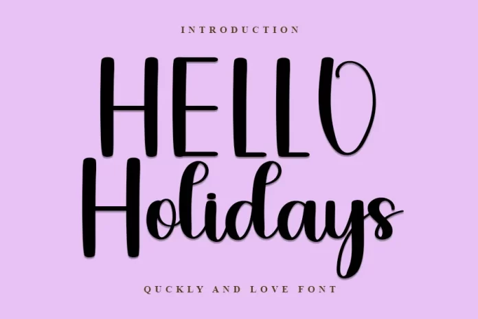 HELLO Holidays Font