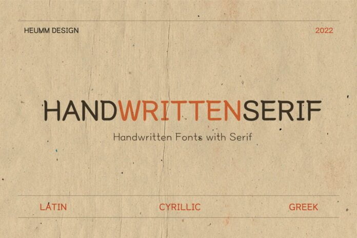 HU Hand Serif Font