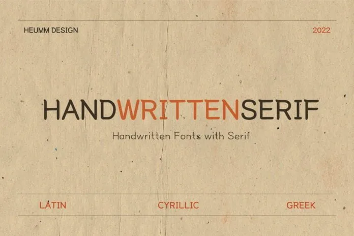 HU Hand Serif Font