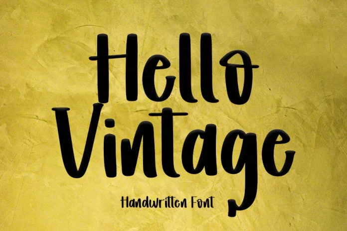 Hello Vintage Typeface