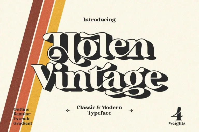 Holen Vintage Font Family