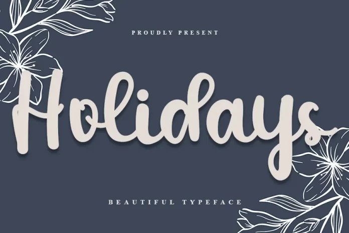 Holidays Typeface