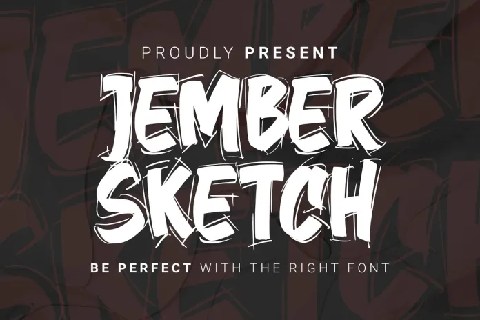 Jember Sketch Brush Font