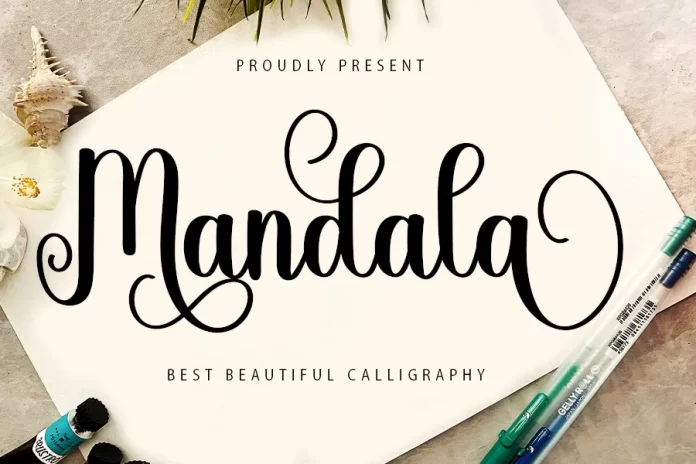 Mandala Calligraphy Typeface