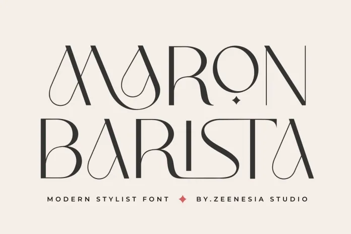 Maron Barista Modern Sans Serif