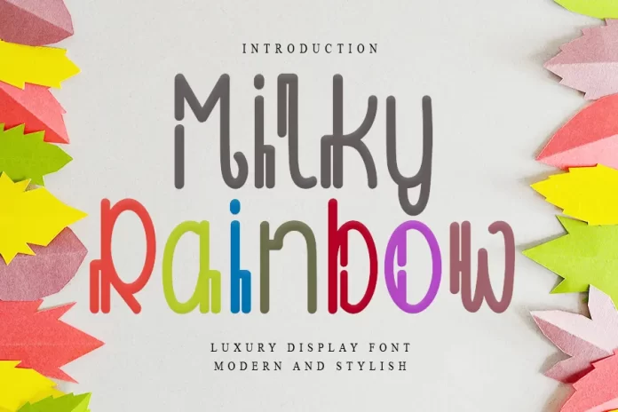 Milky Rainbow Font