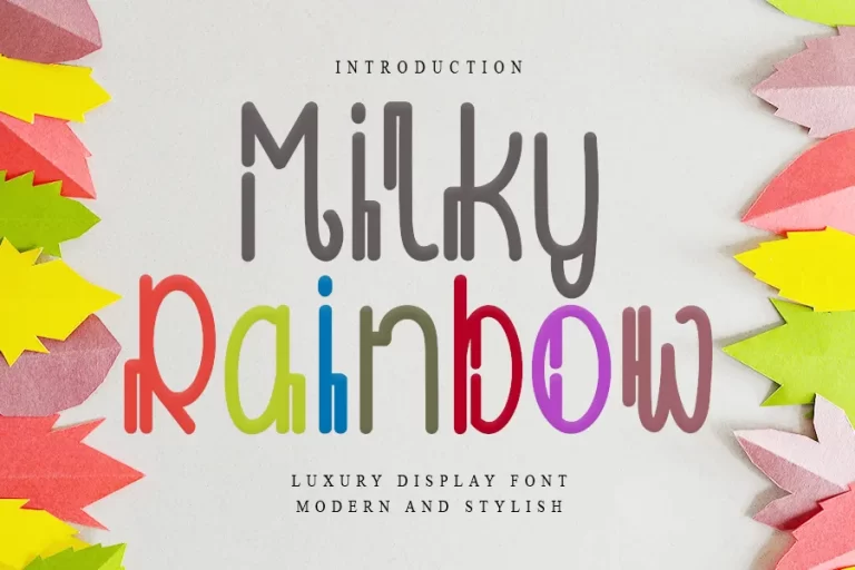 Milky Rainbow Font