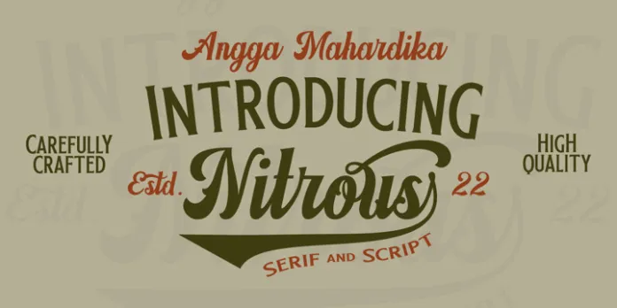 Nitrous Script and Serif Typeface