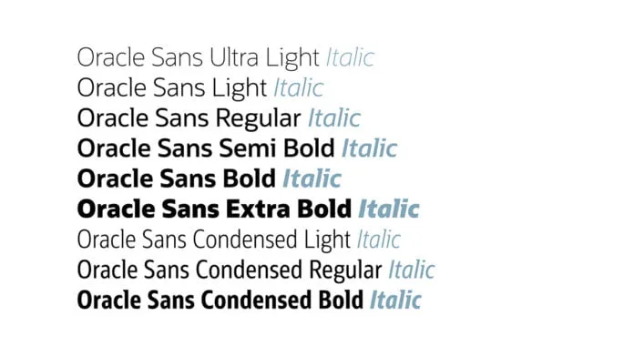 Oracle Sans Font
