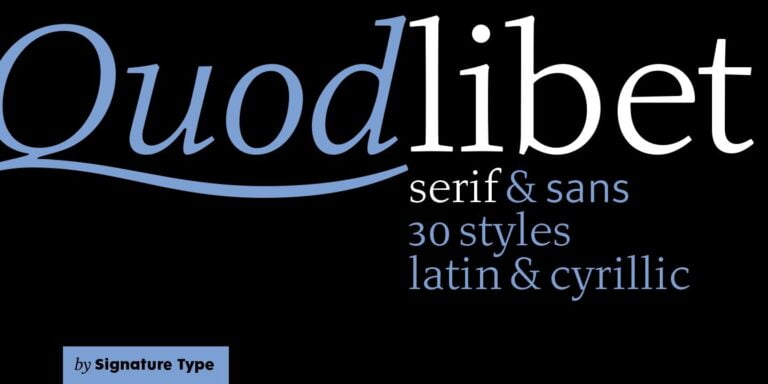 Quodlibet Serif Font