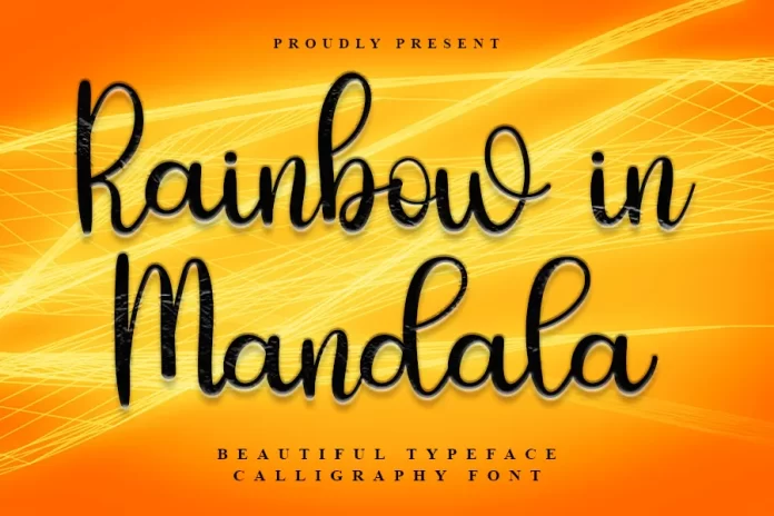 Rainbow In Mandala Font