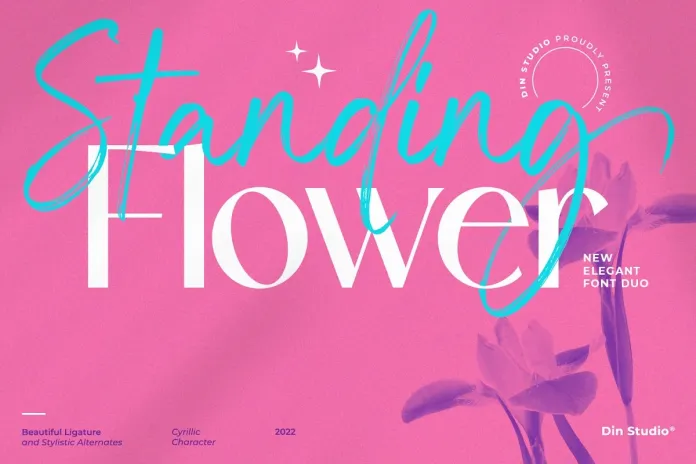 Standing Flower Font