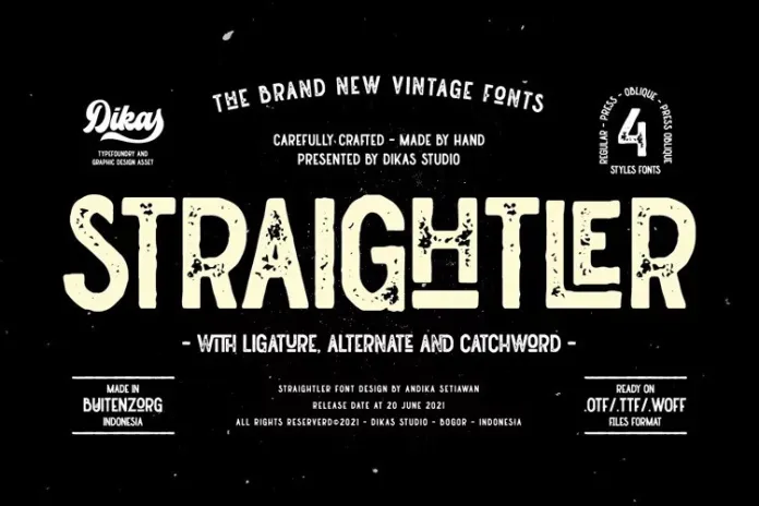 Straightler Press Font