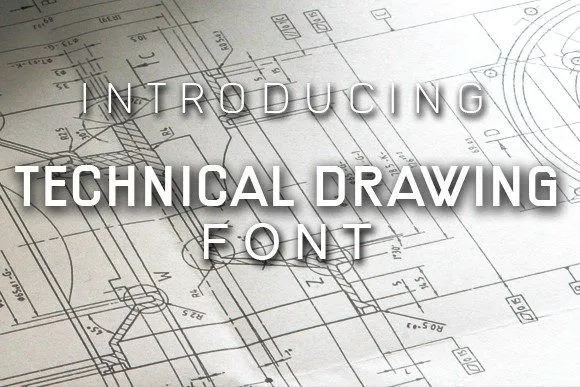 Technical Drawing Font