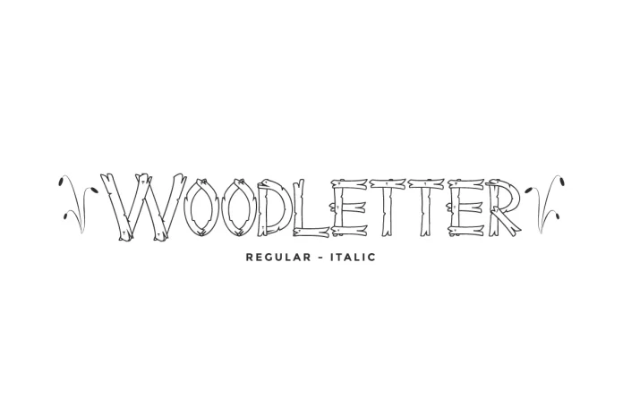 Wood Letter Font
