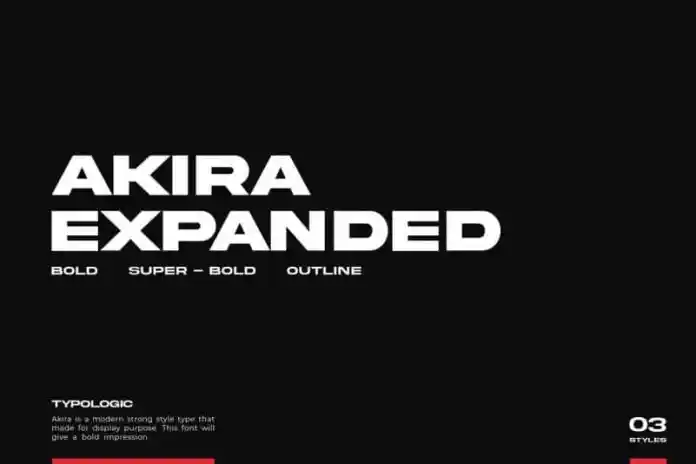 Akira Expanded Sans Serif Font