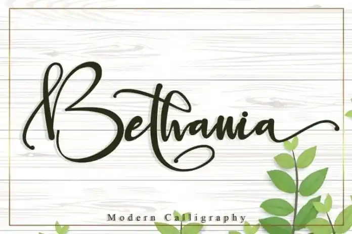 Bethania Calligraphy Font