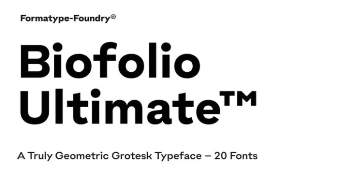 Biofolio Ultimate Sans Serif Font