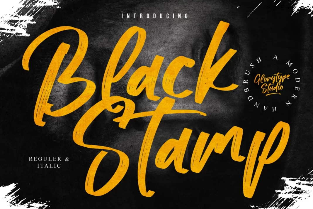 Black Stamp Font