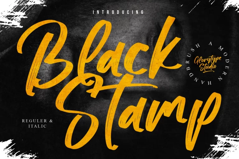 Black Stamp Font