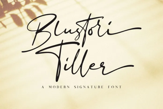 Blustori Tiller Signature Font