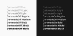 Darkmode Sans Serif Font