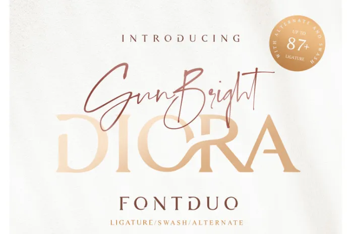 Diora Sunbright Font Duo