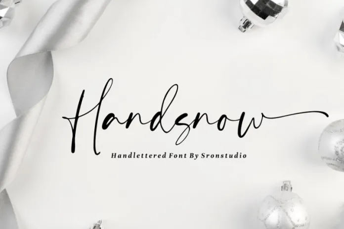 Handsnow Handlettered Font