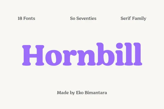 Hornbill Serif Font Family