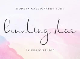 Hunting Star Calligraphy Font